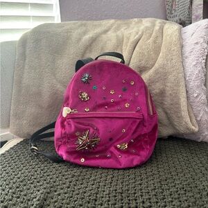 Betsey Johnson Pink Backpack with Embellishments